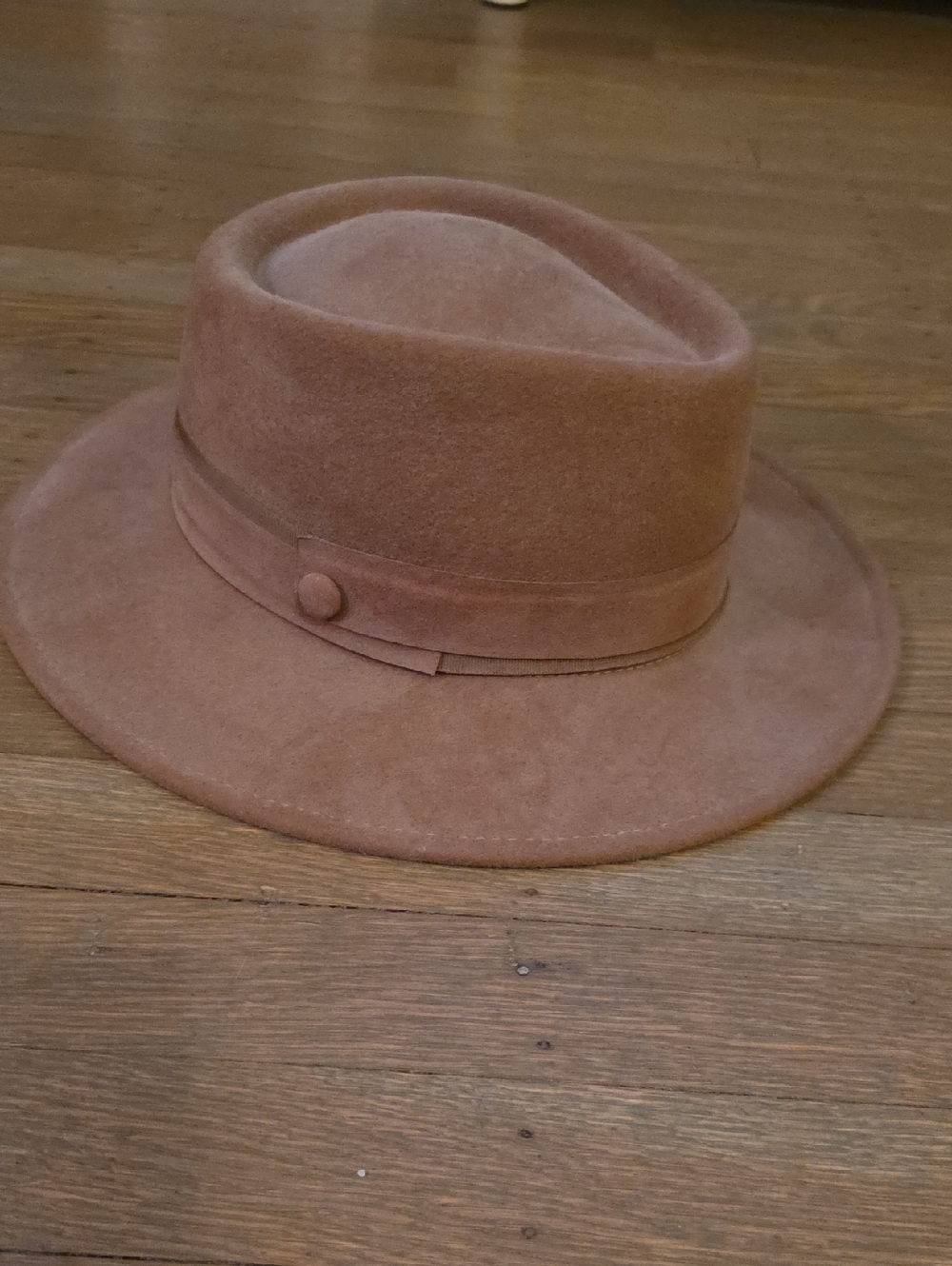 C&C California Brown Wool Fedora with Band Detail. NEW